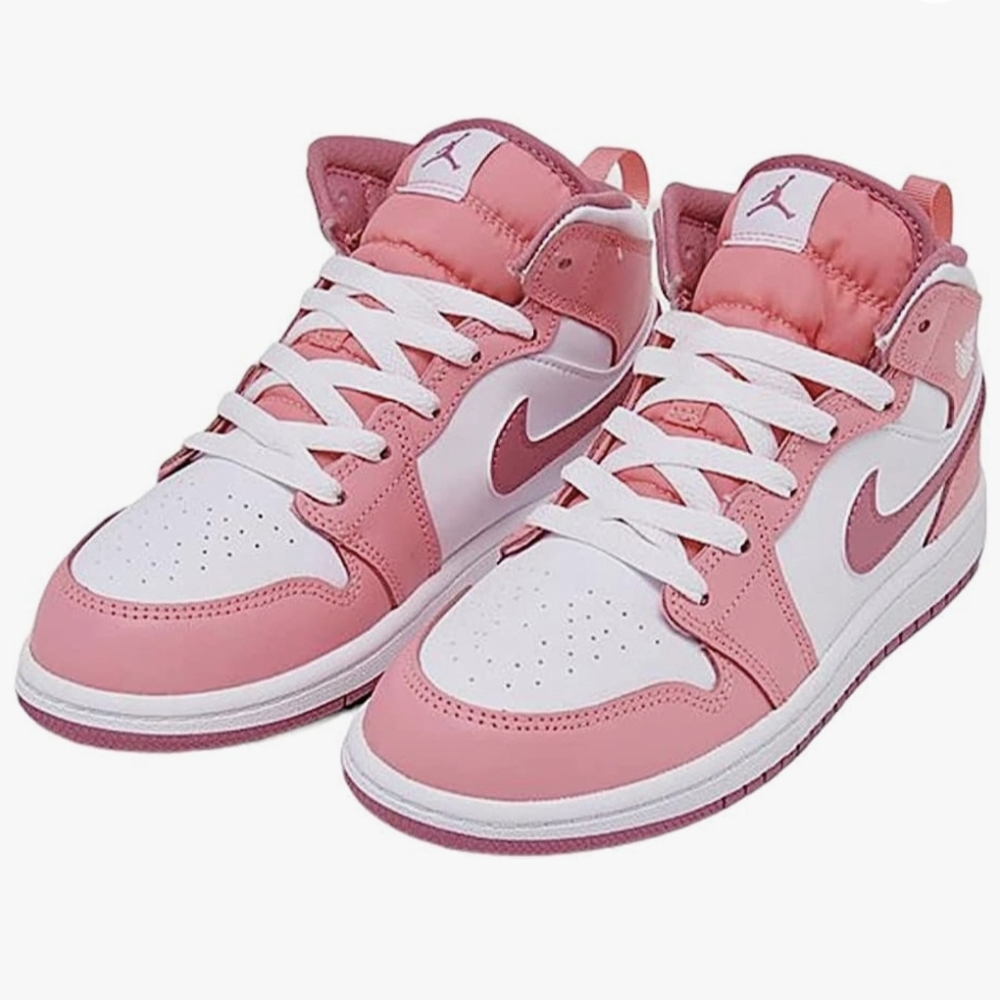Jordan 1 Mid (Coral and Chalk)